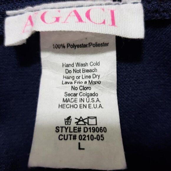 A’Gaci Blue Floral Mesh Fit & Flare Dress – Girl's Size Large - Picture 7 of 10